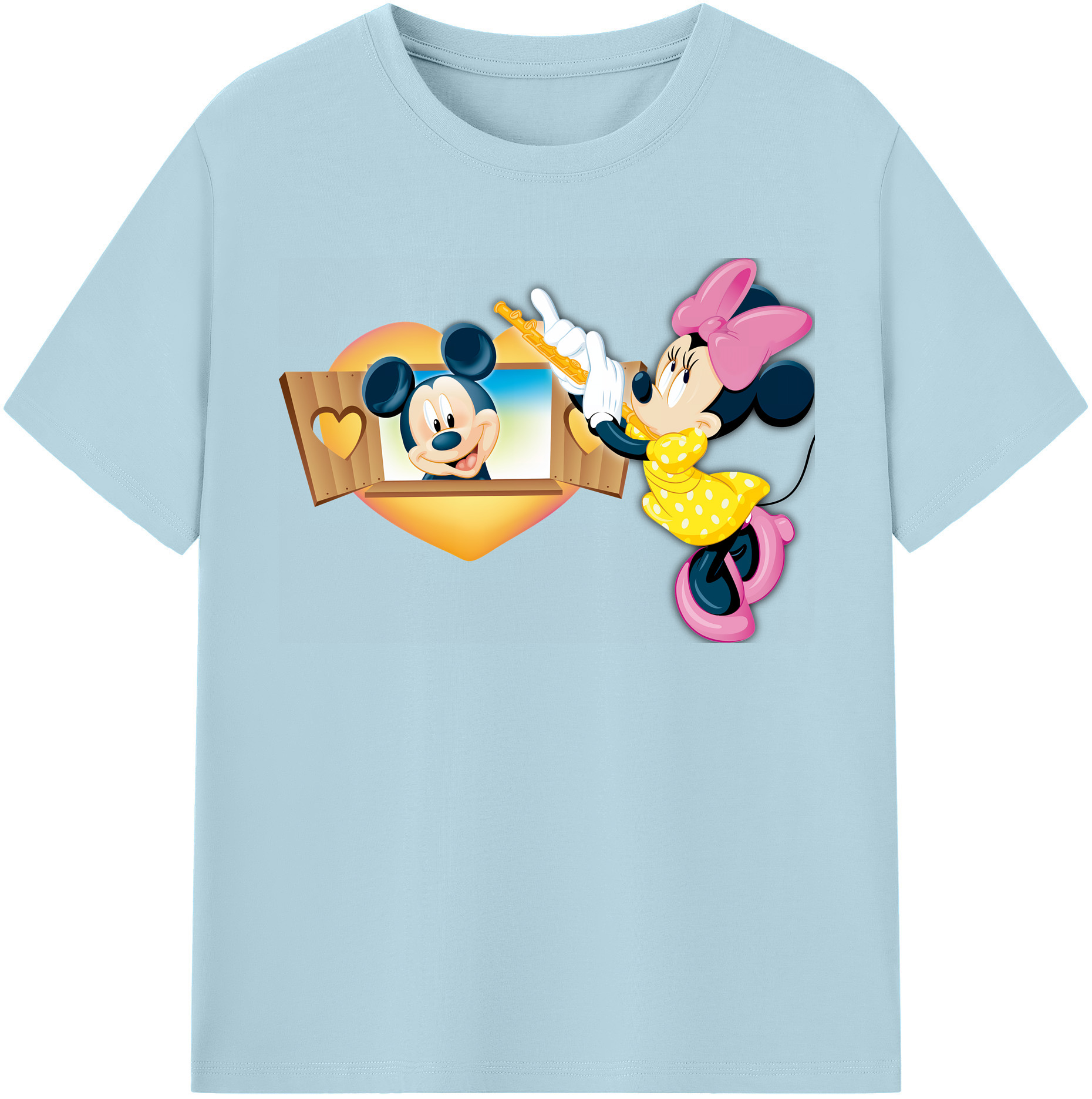 （画像用） ミッキーマウス Mickey Mouse 綿100％半袖Tシャツ（フロントプリント）